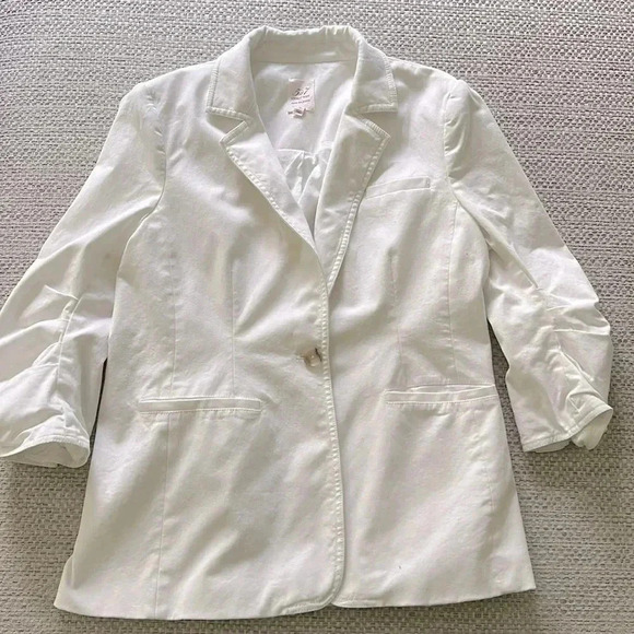 Cinq a Cept white blazer size 10 - Picture 2 of 8